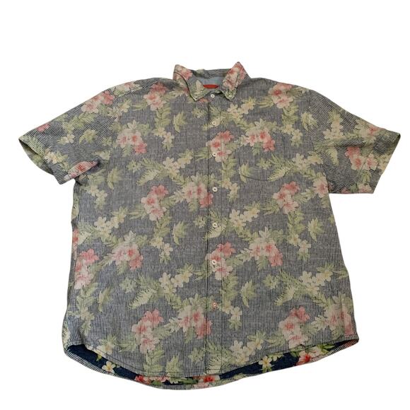 Tommy Bahama Relax Men's Size 2XL Button Down Floral Reverse Print Shirt - Picture 14 of 15